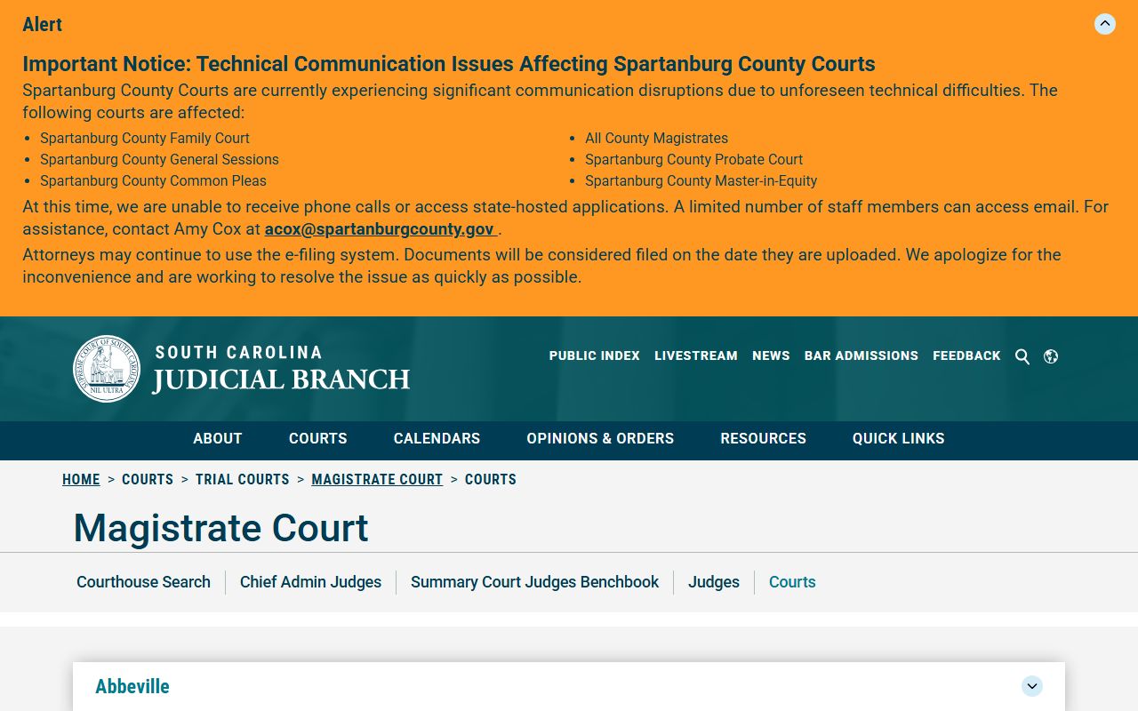 Dorchester County court records Magistrate Court directory