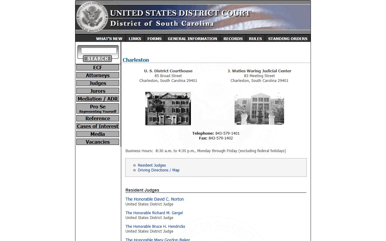 Dorchester County Circuit Court Charleston federal courthouse distinction