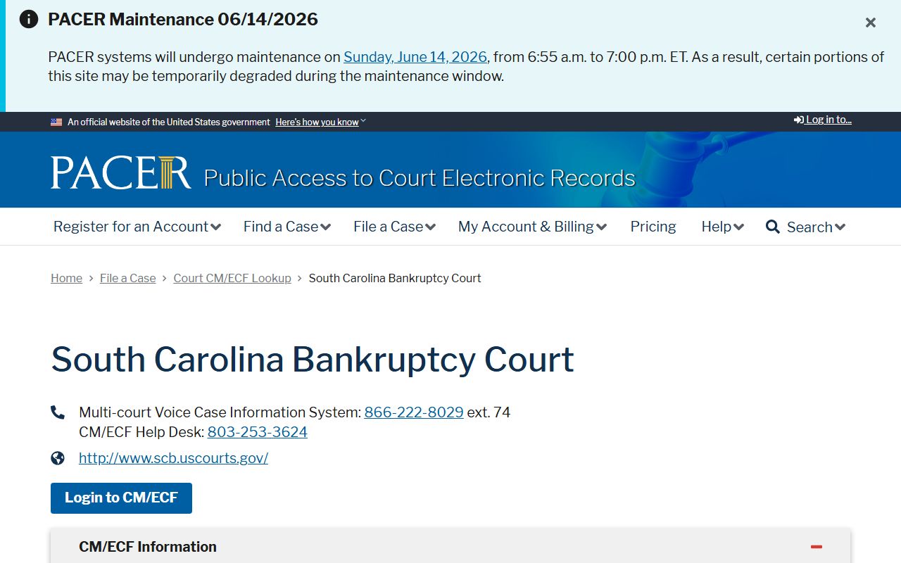 Dorchester County Circuit Court bankruptcy court distinction