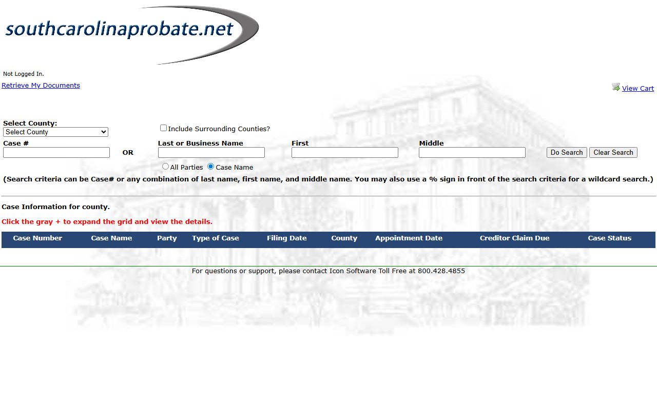 Dorchester County probate records SC Probate search